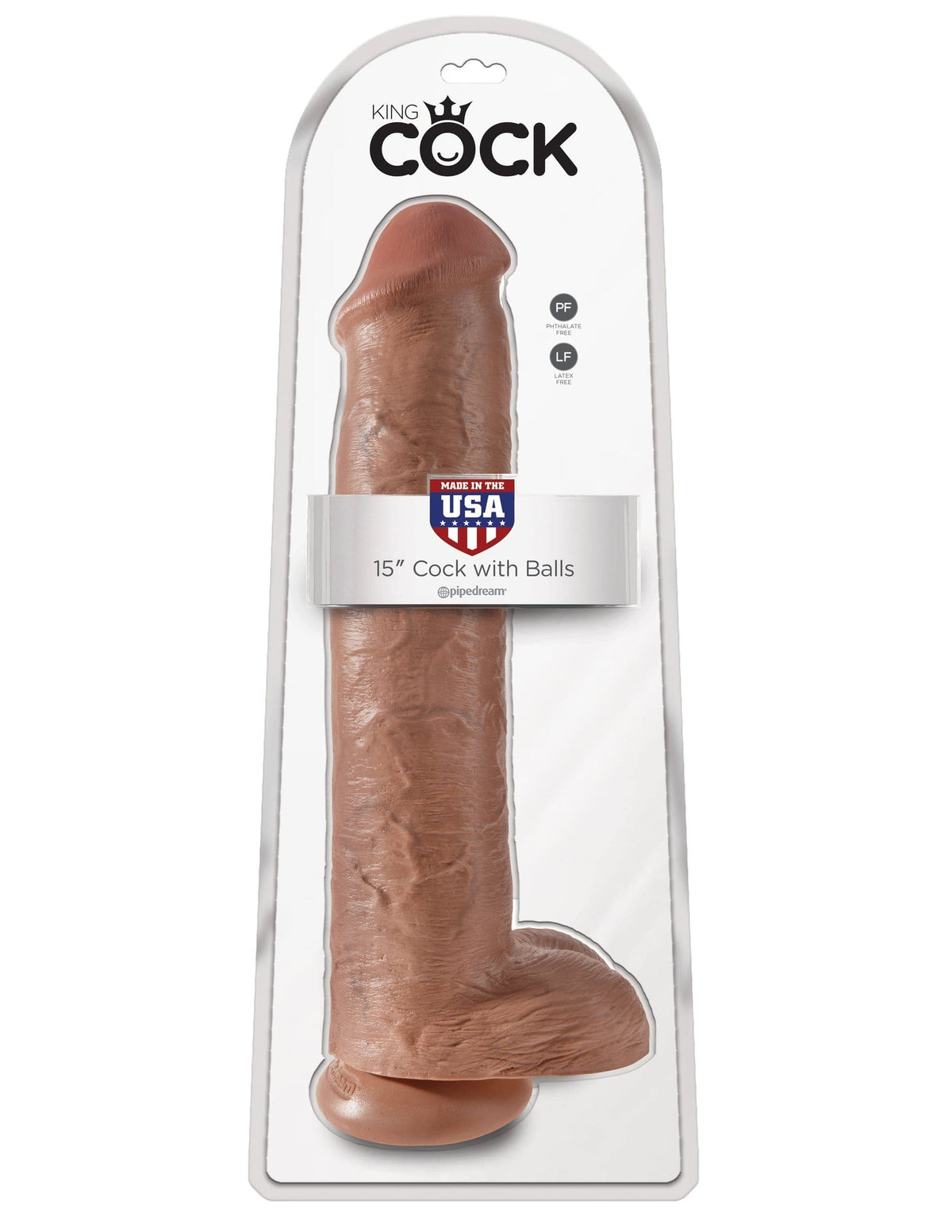 King Cock 15&quot; Cock With Balls - Tan Default Title