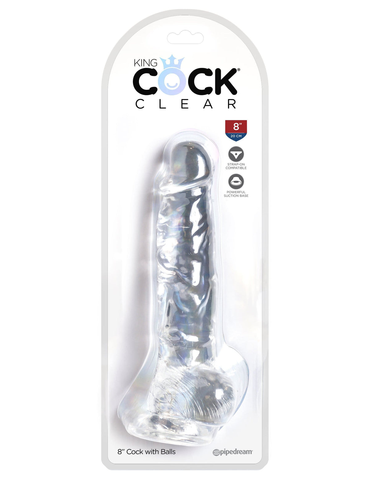 King Cock Clear 8&quot; Cock With Balls Default Title