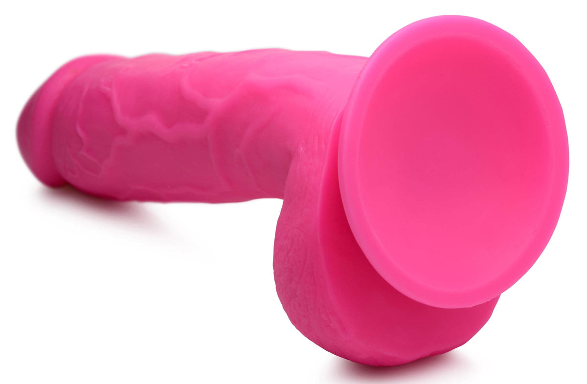 pop pecker 8 25 inch dildo with balls pink