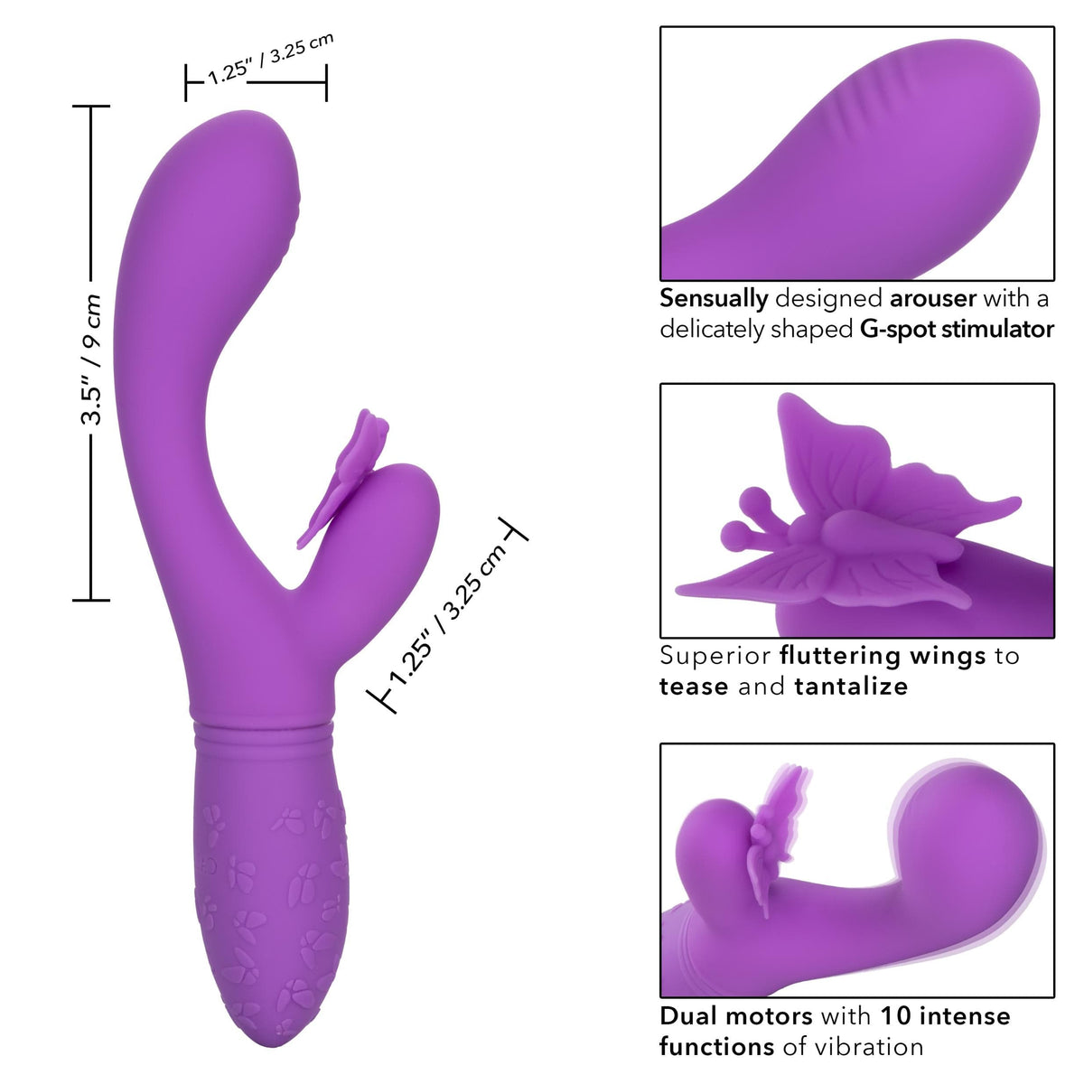 rechargeable butterfly kiss flutter purple