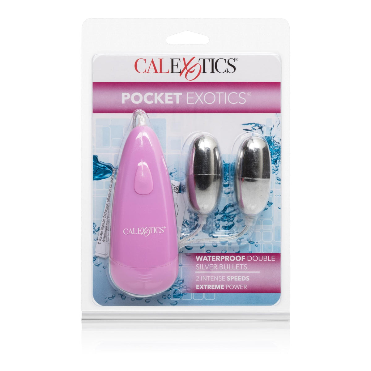 calexotics   pocket exotics waterproof double silver bullets pink