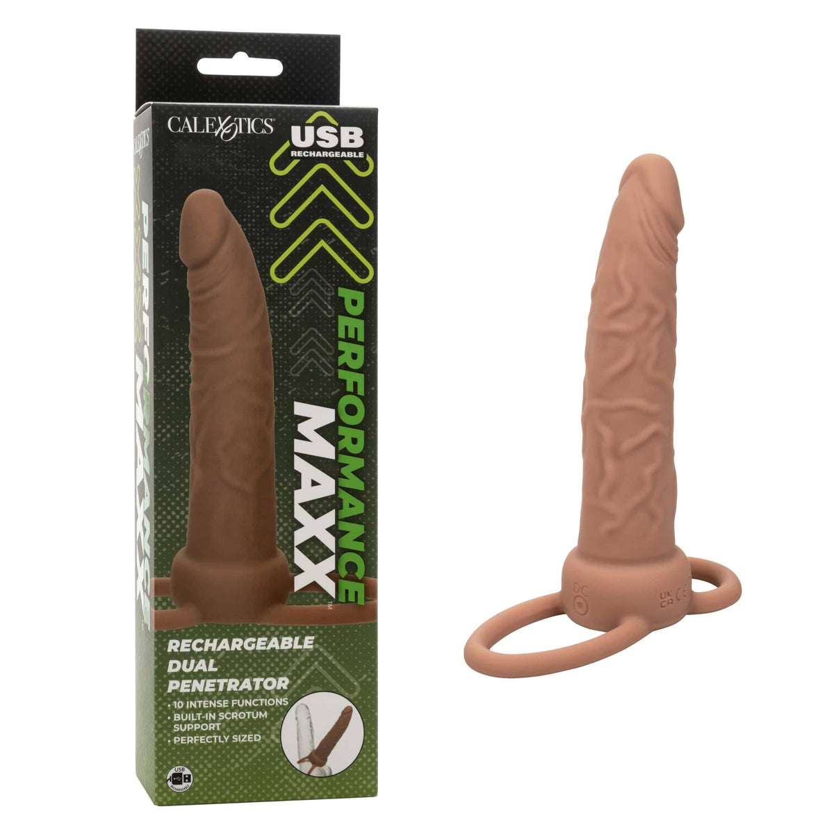 Performance Maxx Rechargeable Dual Penetrator - Brown Default Title