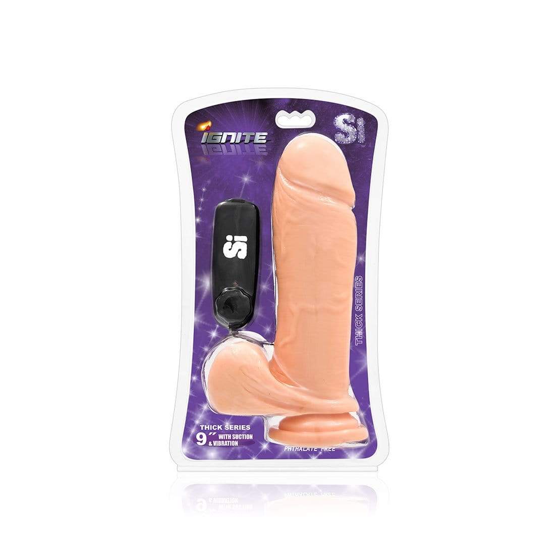 9&quot; Thick Cock W-balls, Egg, &amp; Suction - Vanilla Default Title