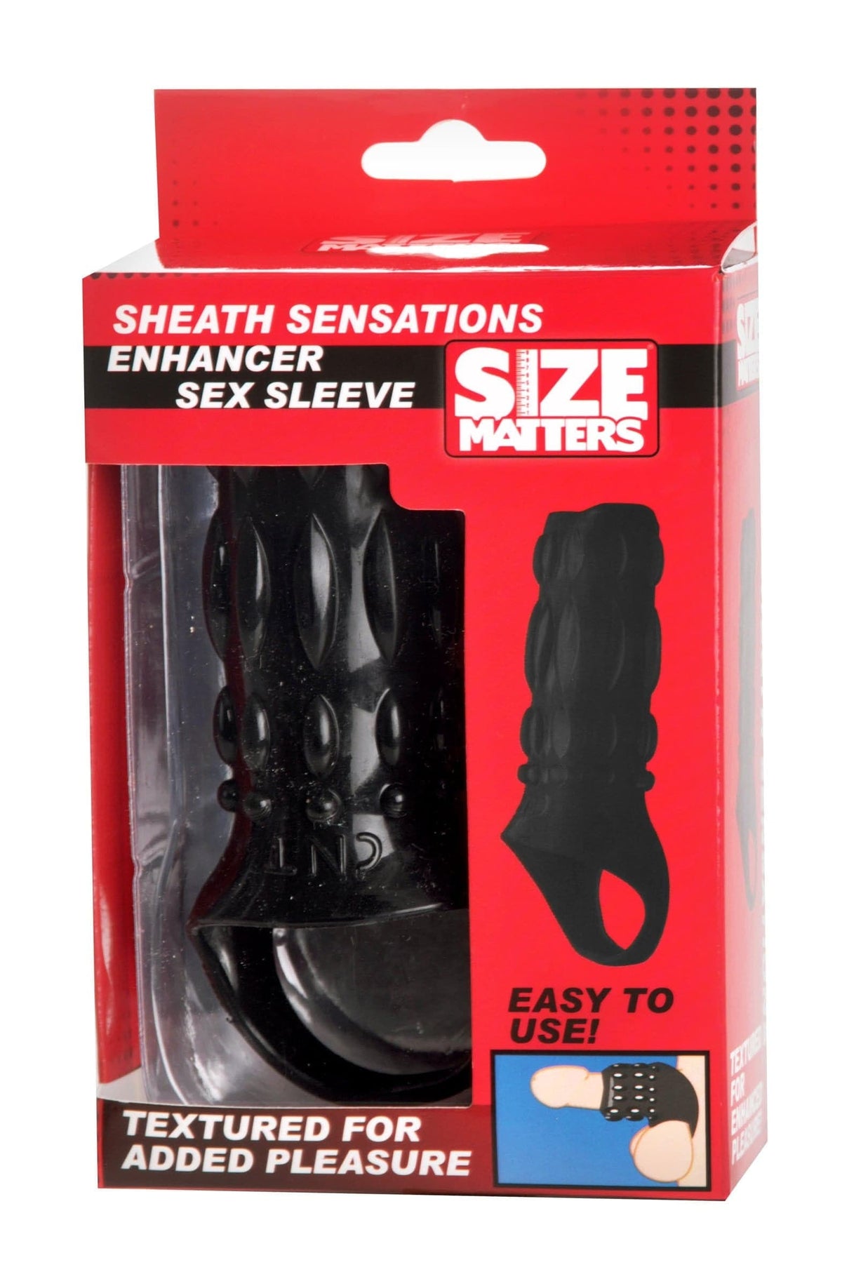 Sheath Sensations Enhancer Sex Sleeve - Black Default Title