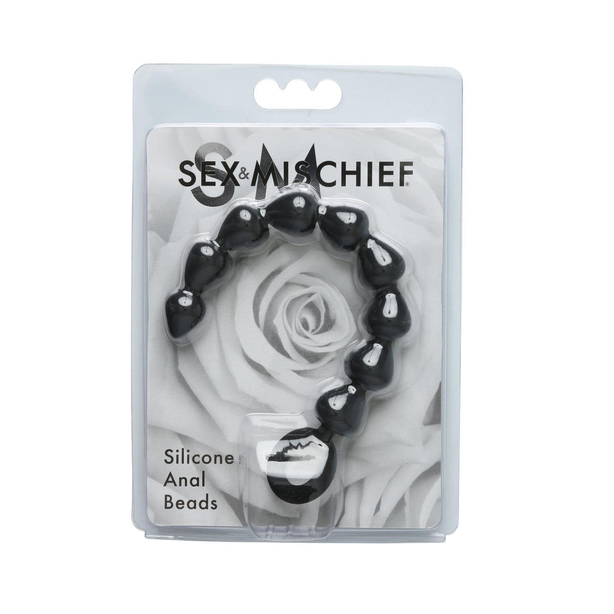 sex and mischief silicone anal beads black